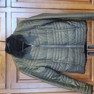 North Face Reversible Jacket, Size S, Olive Green